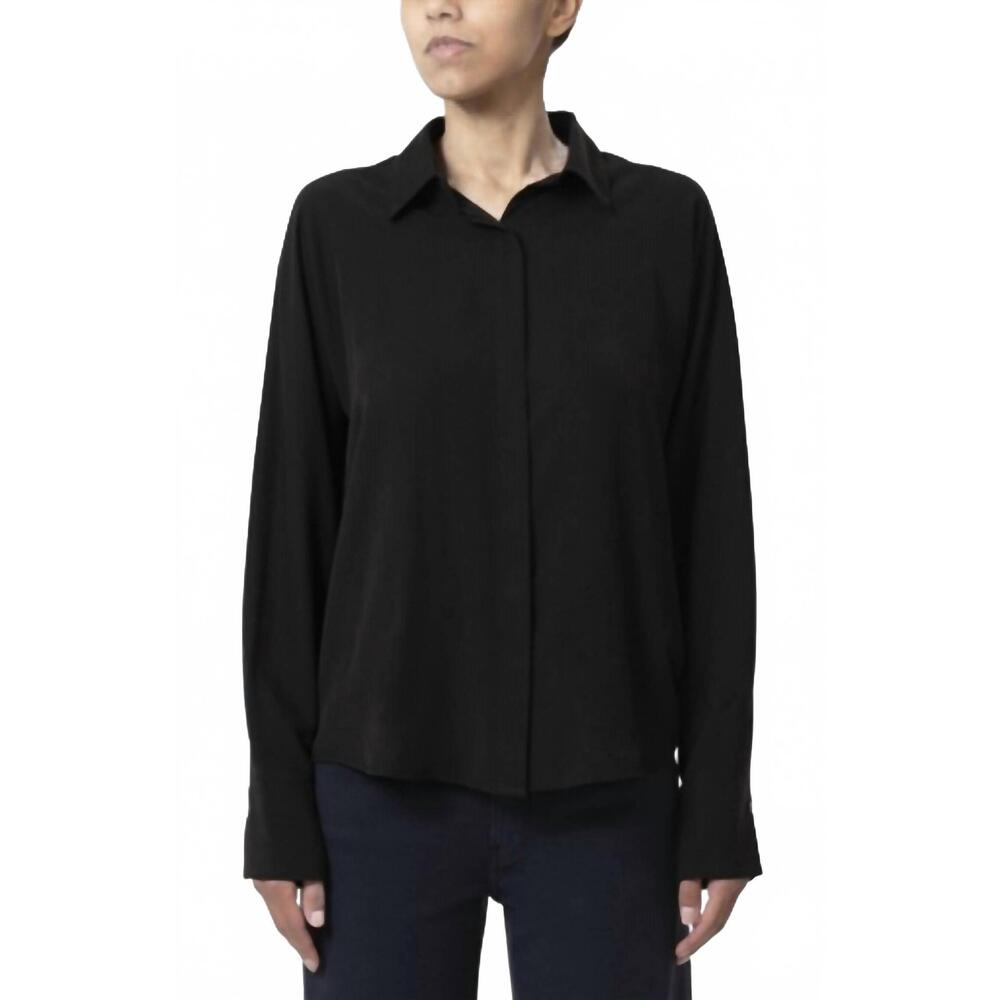 NEW MAVI long sleeve tencel shirt in black